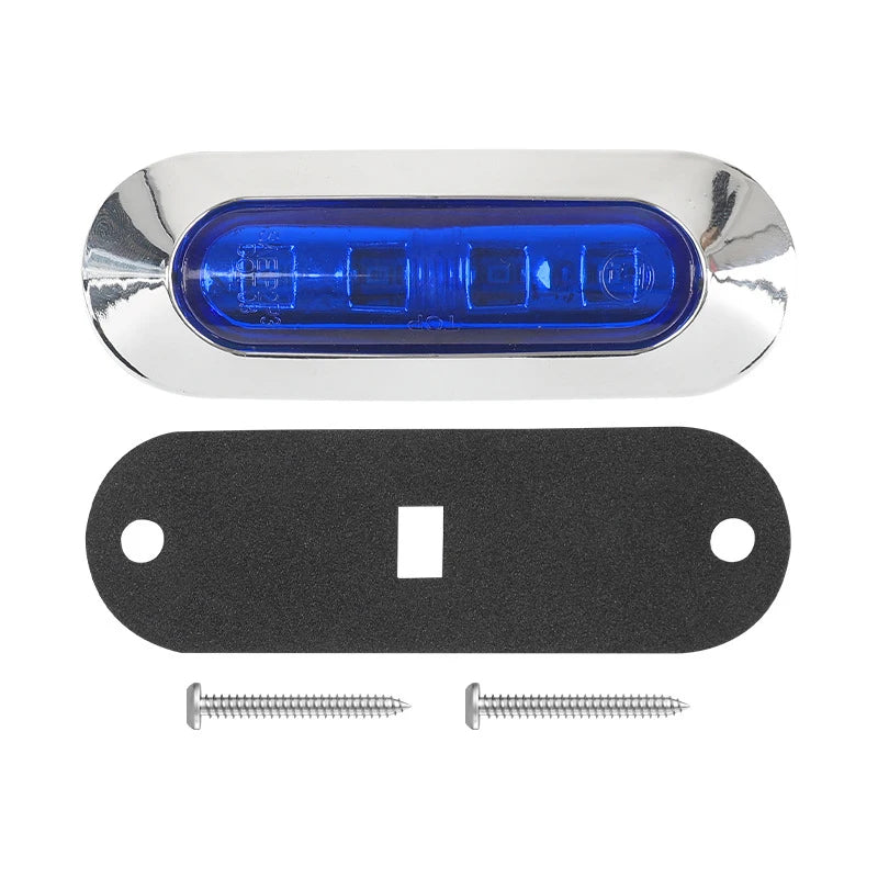 2-Pack Waterproof LED Boat Signal Lamps: 12V-24V Navigation Lights for Marine Yachts Oasis Select