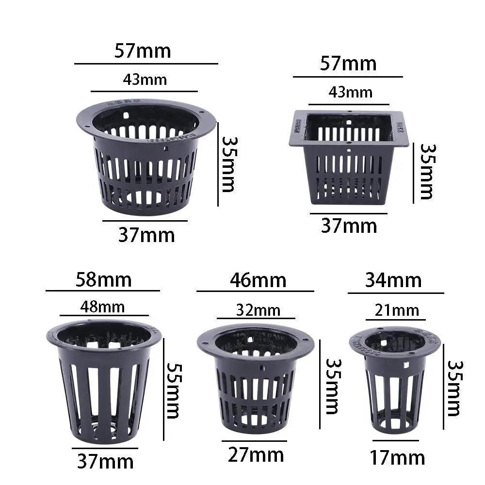 10pcs Plant Grow Hydroponic Garden Clone Planting Basket Mesh Pot Net Cup Nursery Pots Oasis Select
