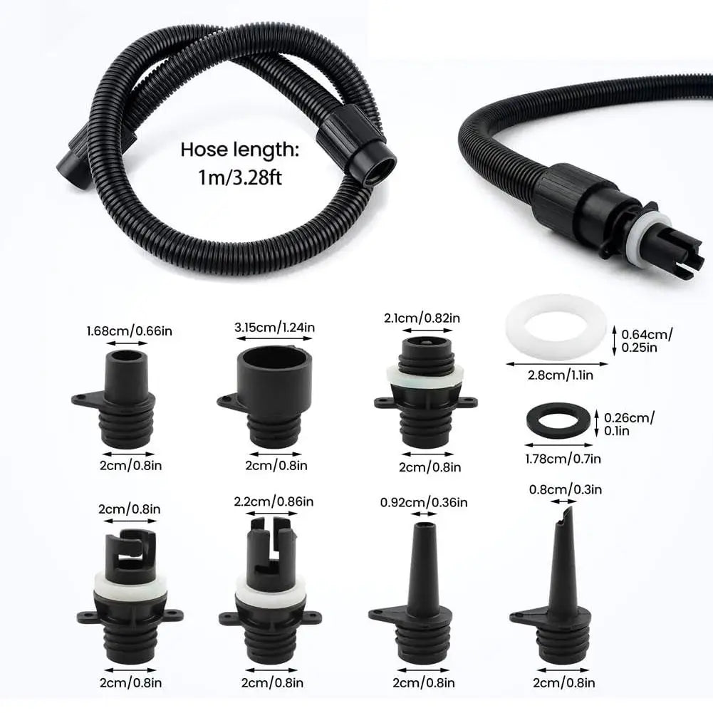 SUP Paddle Board Pump Adapter Set – 7 Nozzles & Hose