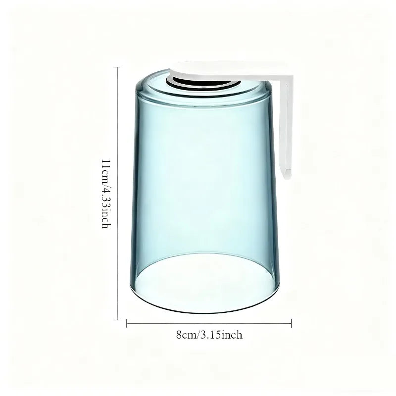 Magnetic Back Flip Cup, Transparent and Simple Household Toiletry Cup, Wall-Mounted Toothbrush Cup, Toothbrush Holder Shelf Oasis Select Blue