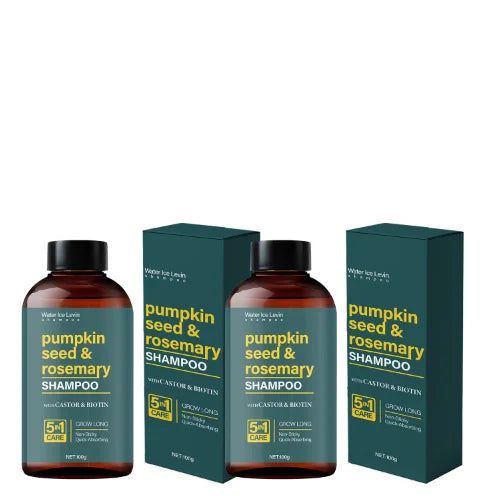 Water Ice Levin Pumpkin Seed & Rosemary Shampoo with Castor Oil & Biotin for Hair Growth, 5M Care, Non-Sticky Formula Oasis Select Moisturizing