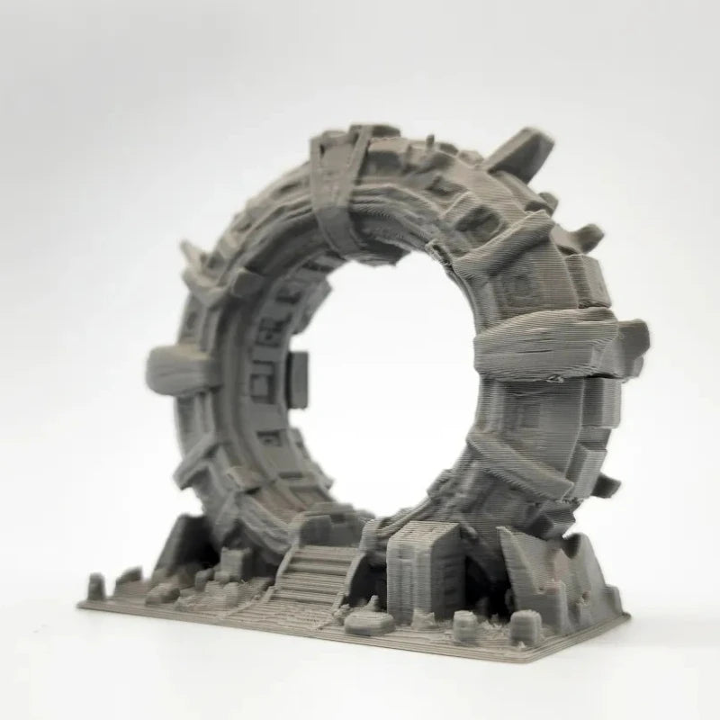 Ancient Ruin Portal Diorama Base - Weathered Stone Stargate Terrain, Tabletop Wargaming Portal Scenery Miniature Oasis Select