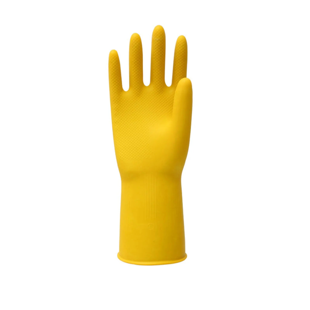 1pair Flexible Comfortable Rubber Clean Gloves Red Dish Washing Long Home Bathroom Cleaning Kitchen Accessories Oasis Select Gold L