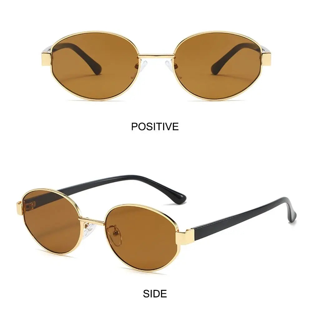 Fashion Outdoor Sports Oval Frame Sunglasses Vintage Unisex UV400 Sun Glasses Retro Trendy Punk Style Eyewear for Women & Men Oasis Select