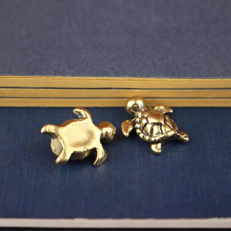 Brass Turtle Figurine – Vintage Tortoise Statue for Home & Desk Decorative Figurine Oasis Select