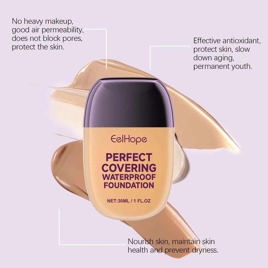 Eelhope Waterproof Full Coverage Liquid Foundation – 30ml