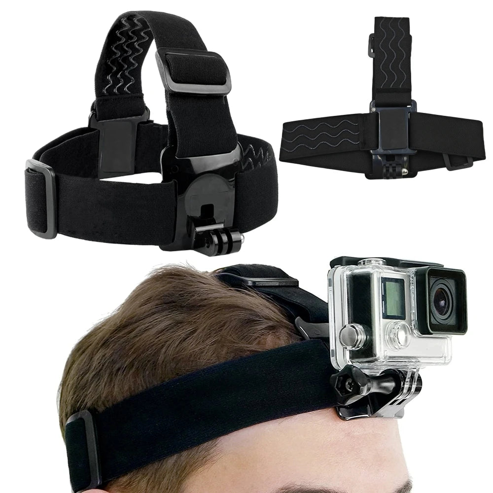 Adjustable Head Strap Mount for GoPro, Insta360 & DJI Osmo