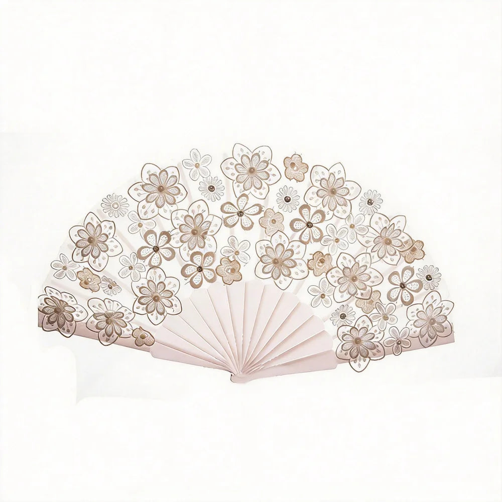 Lace Wedding Fan Bridal Handheld Fan Western Style Creative Decoration Bride Wedding Accessories Home Decor Gift for Wedding Oasis Select