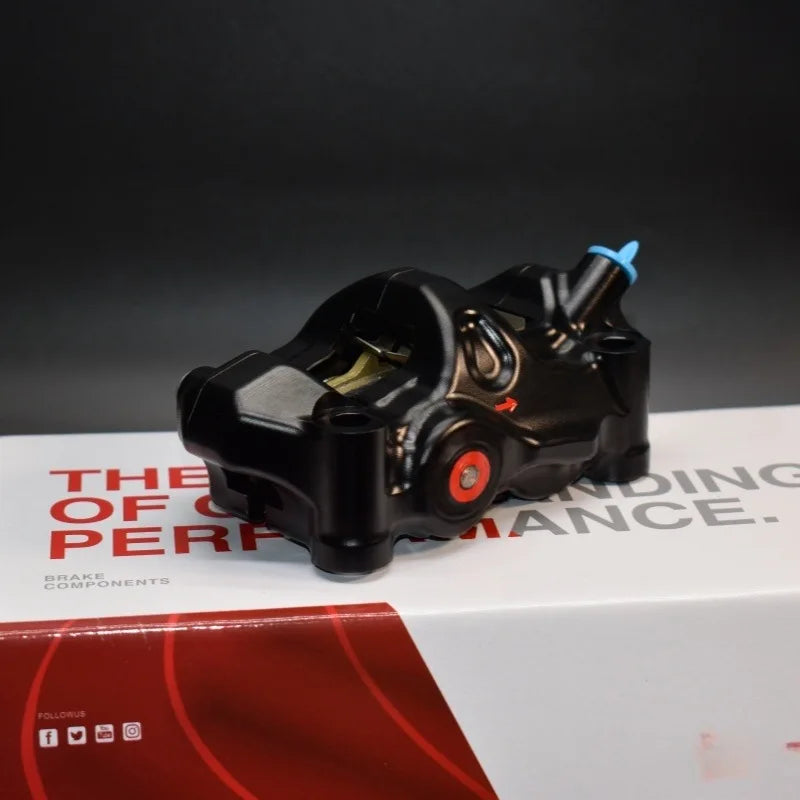 Motorcycle 484 large radiation brake caliper 100MM installation spacing, aluminum alloy piston suitable for front wheel braking Oasis Select Left caliper