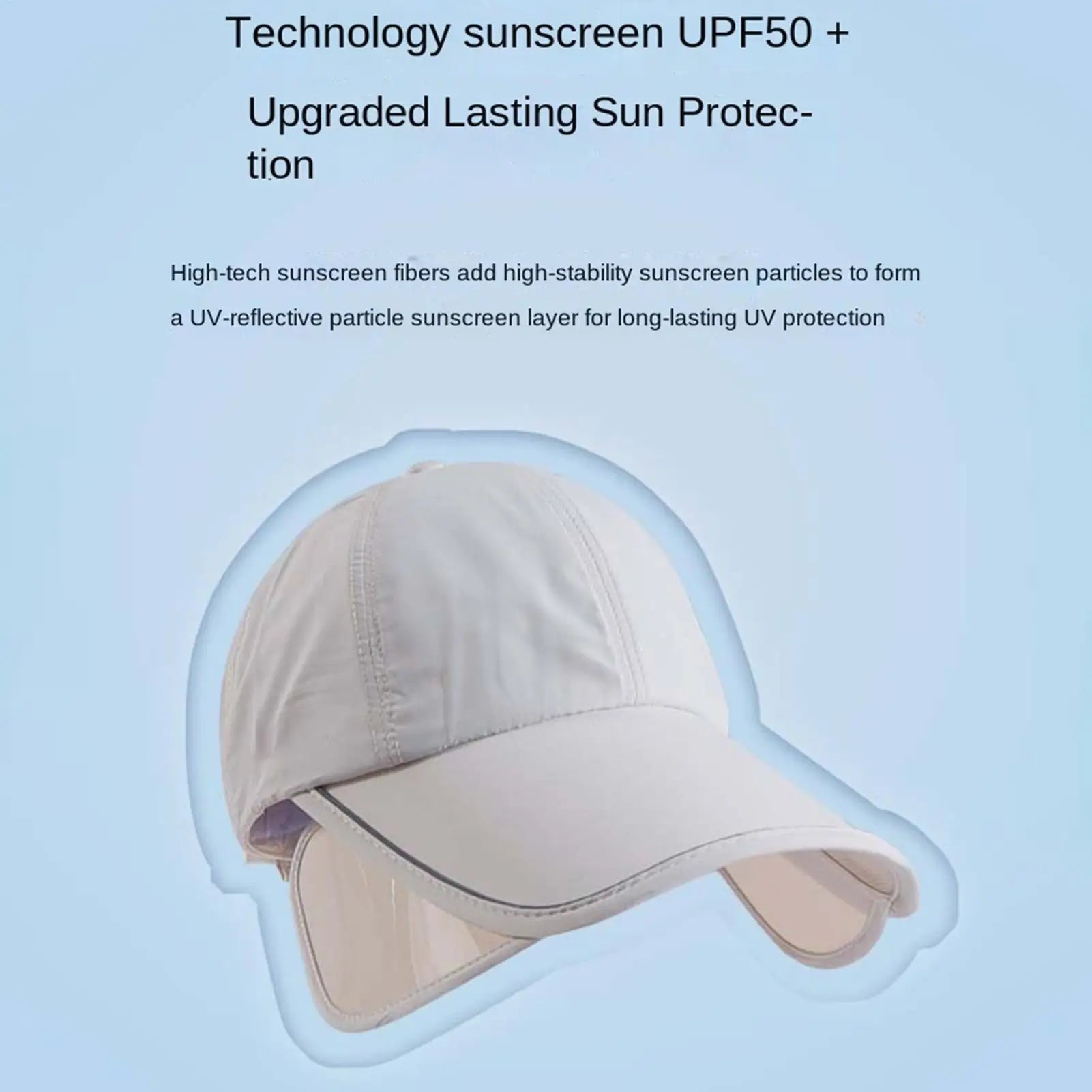 Sunscreen Hats Widened Brim Summer Sun Hat Outdoor Big Brim Cap Breathable Fishing Hat Retractable Sunshade UV protection Oasis Select