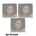 50/150Sheets Paper Curly Hair Character Notepad, Humorous Angry Face Memo Notebook for School Study Plan, Office Reminder Oasis Select 3pcs