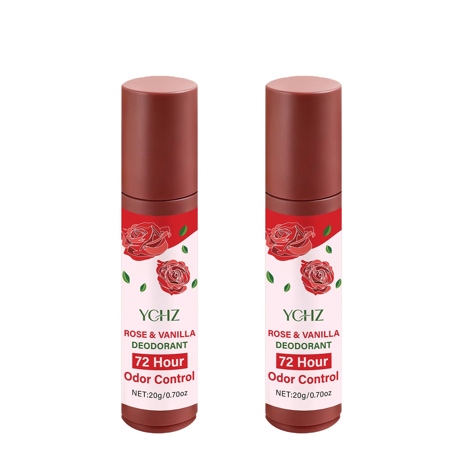Rose Vanilla Jasmine Roll-On Deodorant | 72-Hour Plant-Based
