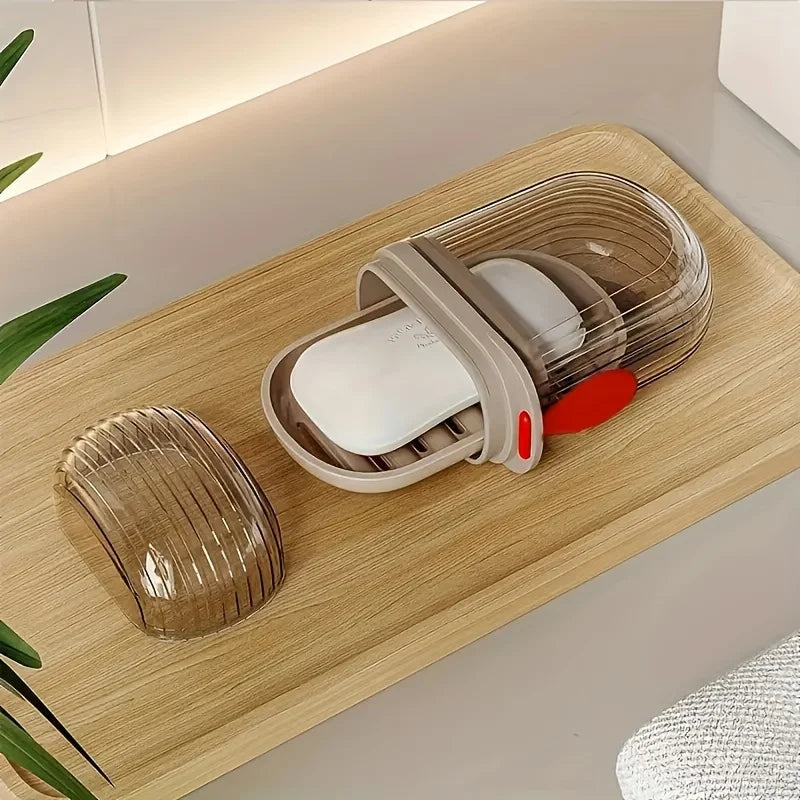 Portable Travel Soap Box Double-Layer Sealed Lid with Drain Hole for Hygienic Storage New Compact Size for Easy Carry Oasis Select