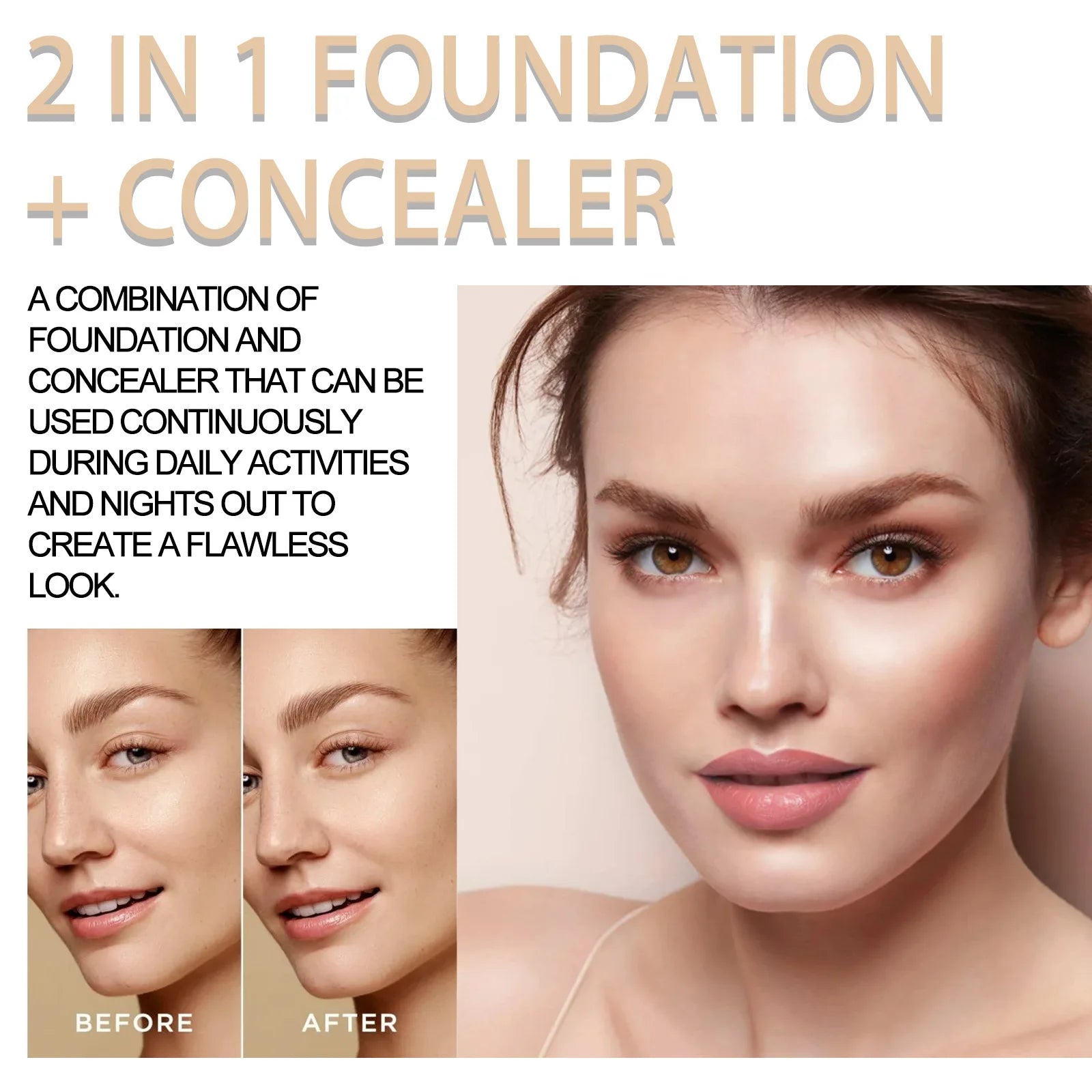 Jaysuing Double Head Concealer Pen – Waterproof, Long-Lasting