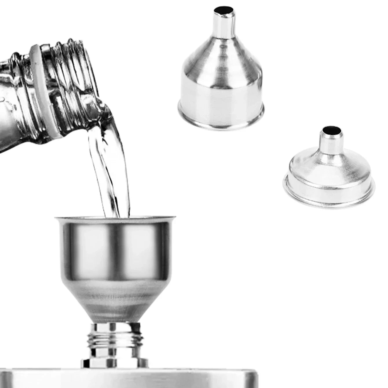 Mini Bar Wine Flask Funnel Stainless Steel Small Mouth Funnels for Filling Hip Flask Narrow-Mouth Bottles Oasis Select