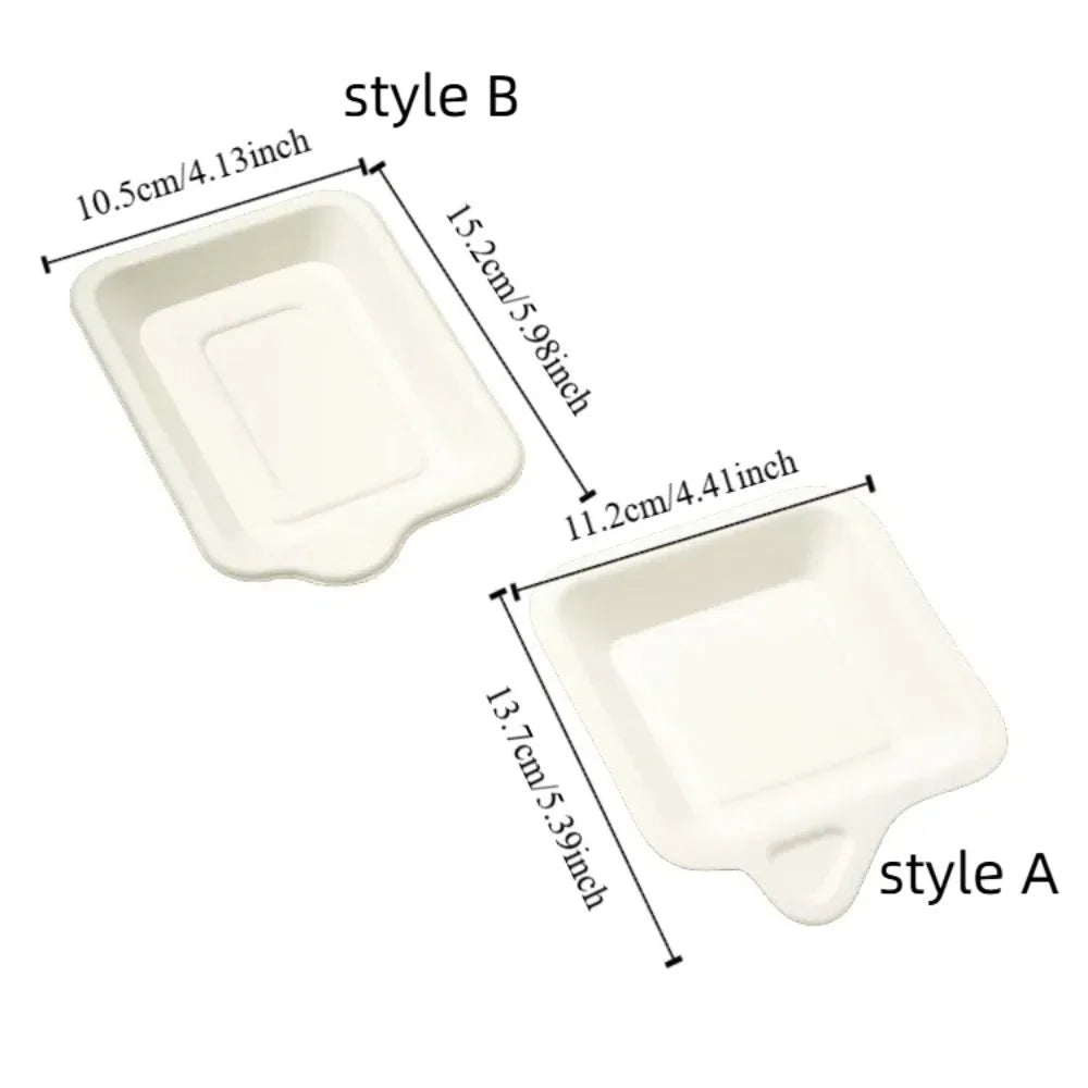 100-Pack Biodegradable Square Disposable Paper Plates | Eco Cake Disposable Paper Plates Oasis Select