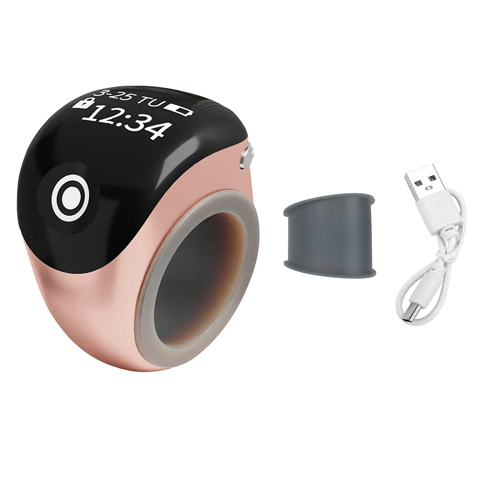 S8pro Smart APP Counting Finger Counter OLED Display 120mah Battery Type-C Smart Ring Bluetooth Electronic Counter Oasis Select Rose Gold