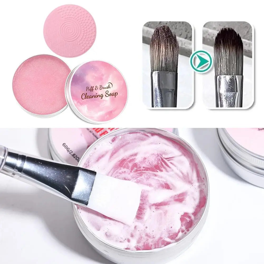 Makeup Brush Cleaner Soap & Silicone Mat – Deep Cleans Brushes Brush Cleaner Soap Oasis Select