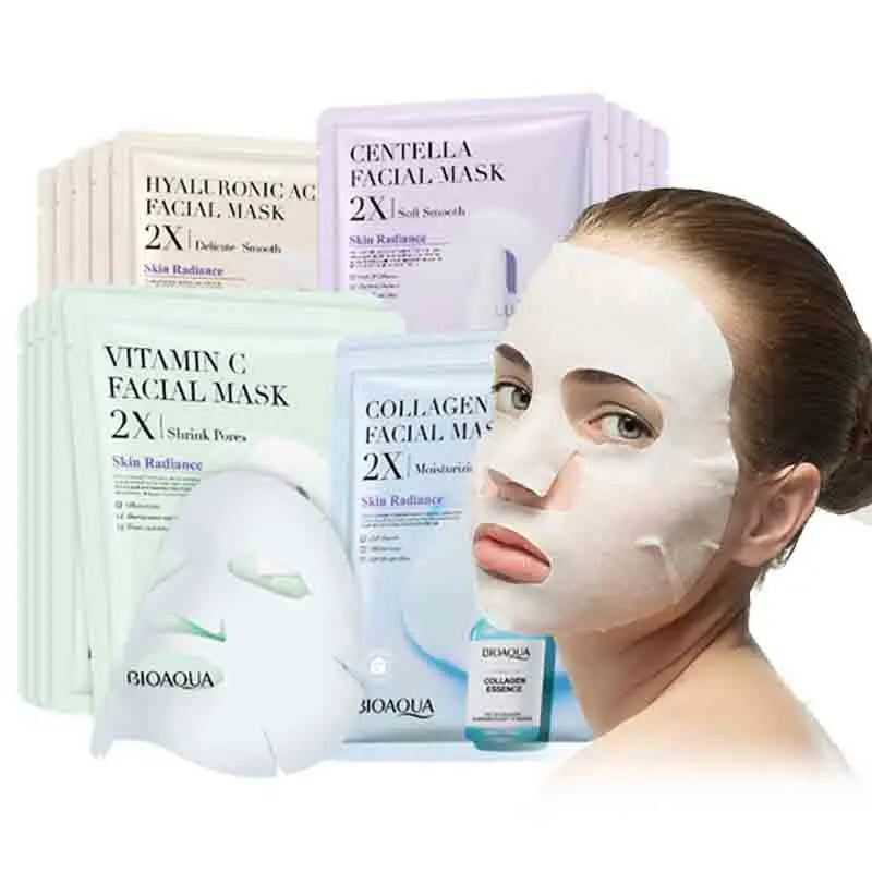 BIOAQUA Centella Collagen Sheet Mask – Hyaluronic Acid Hydrating Sheet Mask Oasis Select