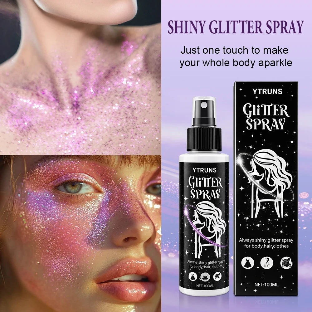 Blue Glitter Spray 100ml – Shimmer Body & Hair Glow Mist