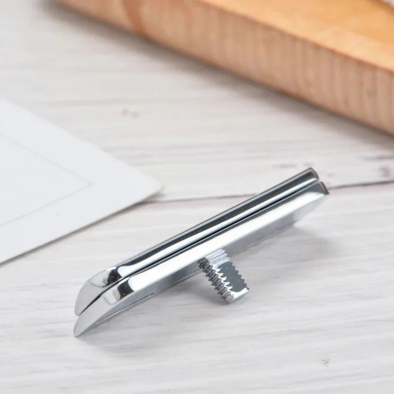 YAQI Excalibur Single Edge Safety Razor Head for Men Chrome Color Lightweight AC Design with 0.70mm Blade Gap ﻿ Oasis Select