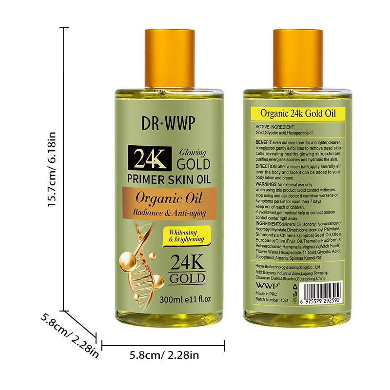 Turmeric Massage Oil – Body SPA, Moisturizing & Scraping 200/300ml Body Massage Oil Oasis Select 24k Gold-300ml 1 piece