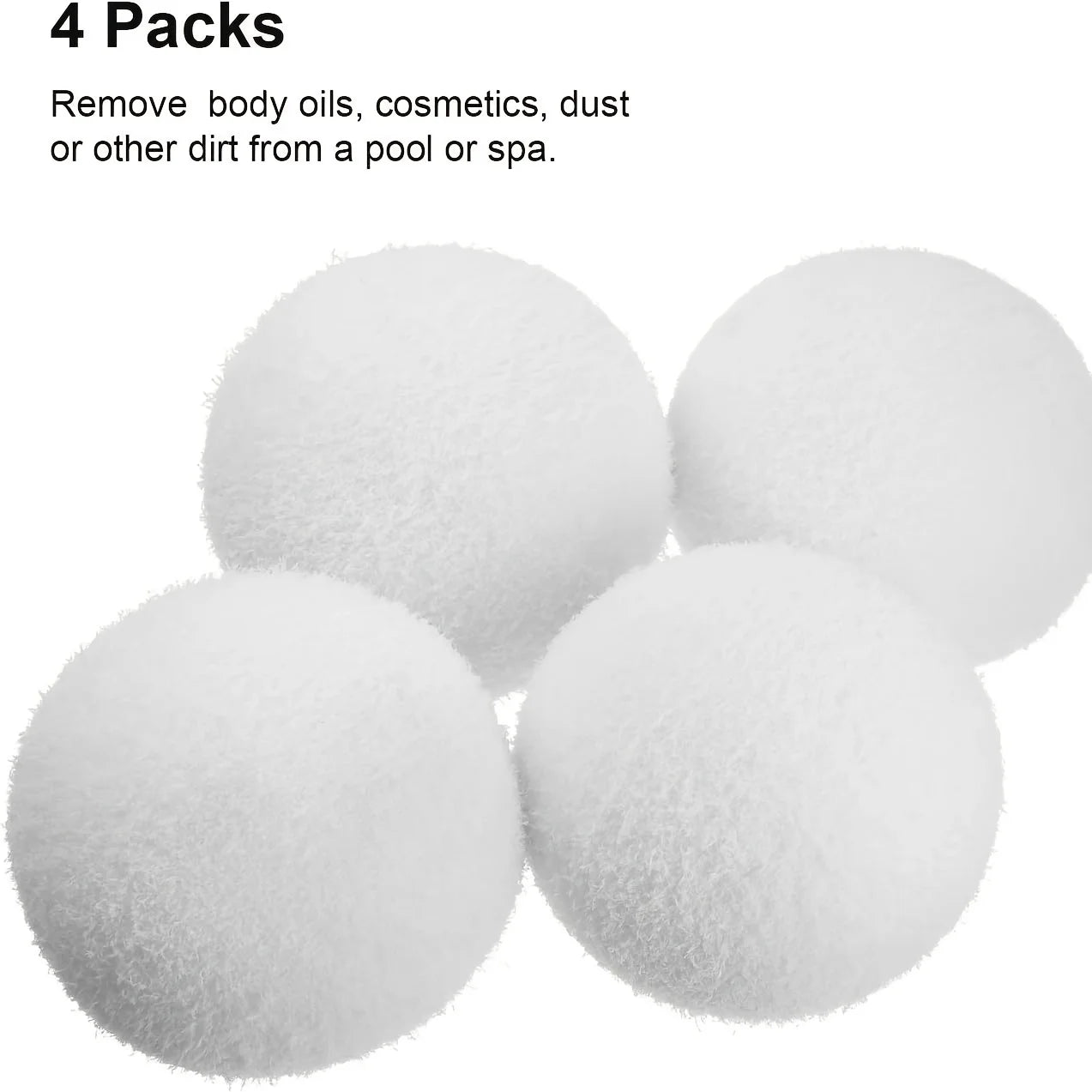 2/4pcs Reusable 3-Inch Oil Absorbing Sponge Cleaning Balls for Pools, Hot Tubs & Spa - Floating Pool Filters Oasis Select