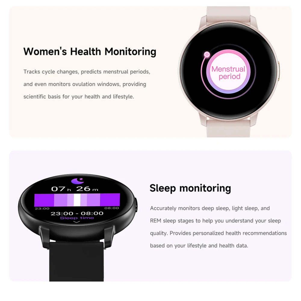 BT Call Smart Watch Women Sport Fitness Tracker Custom Dial Watches Heart Rate Waterproof Smartwatch Men Lady 1.38inch HD Screen Oasis Select