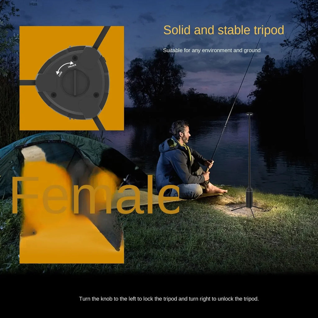 Outdoor Charging LED Camping Light for Work, Portable Telescopic Ultra High Brightness Lighting Oasis Select