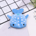 Cute Blue Shark Mini Whales Coin Purse Plush Zipper Coin Wallet Designer Women's Small Change Bag Key Earphone Pouch Oasis Select MR-01