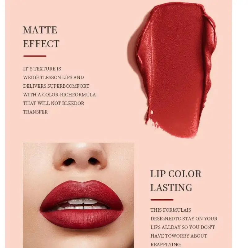 8pcs Velvet Finish Lip Gloss Set Long Lasting Liquid Lipstick Non Stick Easy Apply Mist Lipsticks Gift Beauty Makeup Oasis Select