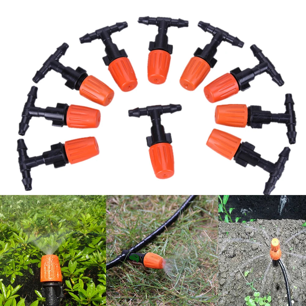 10-Pack Misting Nozzles & Tee Connectors – Drip Irrigation Kit Drip Irrigation Nozzles Oasis Select