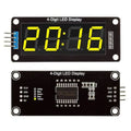 TM1637 0.36" 4 Bit LED Digital Tube Display 7 Segments Red Green Blue Yellow White LED Module Board with Pin for Arduino Oasis Select Yellow light