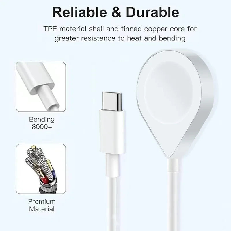3 in 2 USB C Cable for Apple Watch Charger iPhone Charger Fast Charging Cable Compatible with iWatch Ultra/SE/9/8/7/6/5/4/3/2/1 Oasis Select