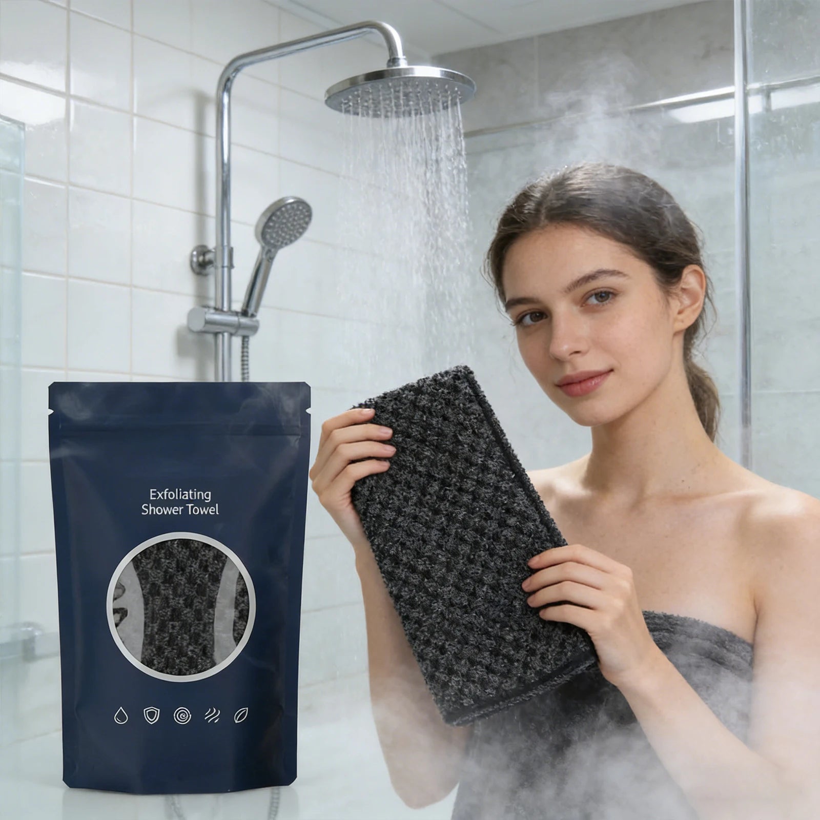 Exfoliating Body Scrub Towel – Nylon Deep Cleanse Bath Cloth Exfoliating Bath Cloth Oasis Select