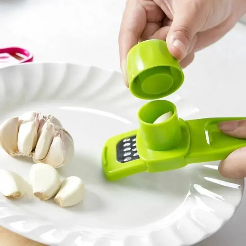 1 Pack Mini Garlic Grinder Creative Garlic Press Kitchen Garlic Mash Manual Garlic Mashing Green Kitchen Gadgets Oasis Select