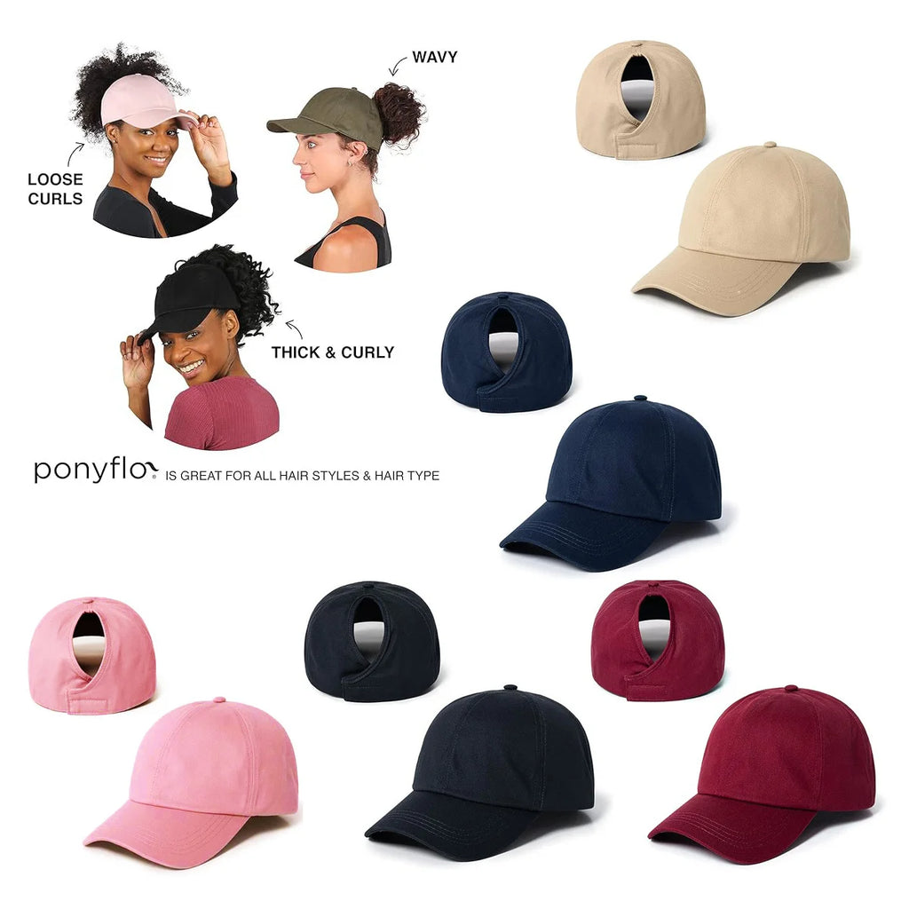 Autumn and winter baseball cap, ponytail cap, lined with double-layer hair care cap, sports cap, rear opening buckle style outdo Oasis Select
