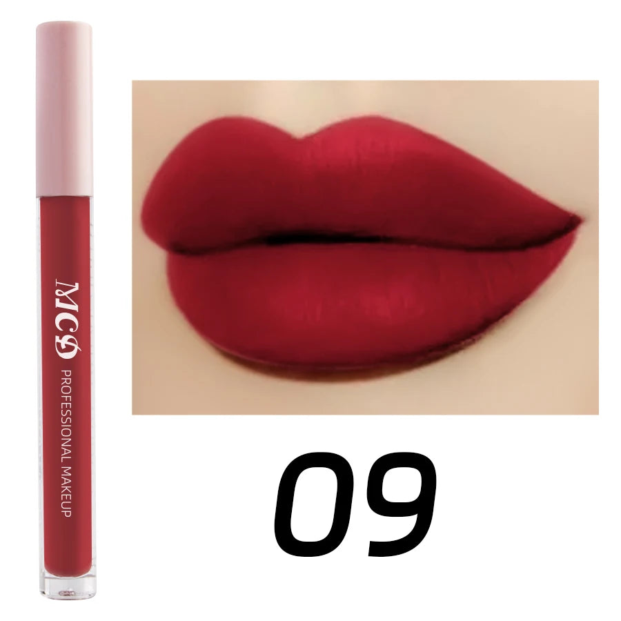 MCD Dark Brown Matte Velvet Liquid Lipstick – Waterproof Lip Gloss