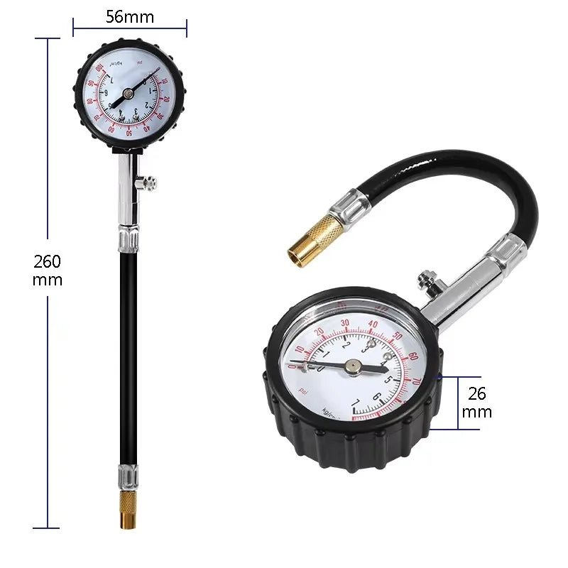 100Psi Car Tyre Air Pressure Tester High-precision Long Tube Tire Gauge Meter For Auto Motorcycle Truck Bike Measurement Tools Oasis Select