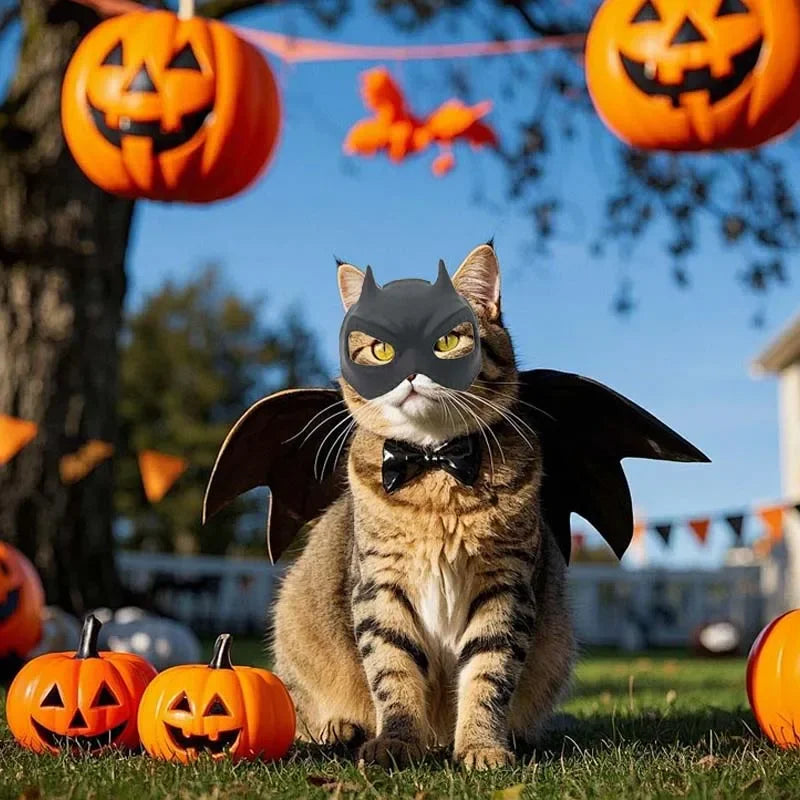 Pet Halloween Bat Mask Costume Set for Cats & Dogs | 1-10 PCS
