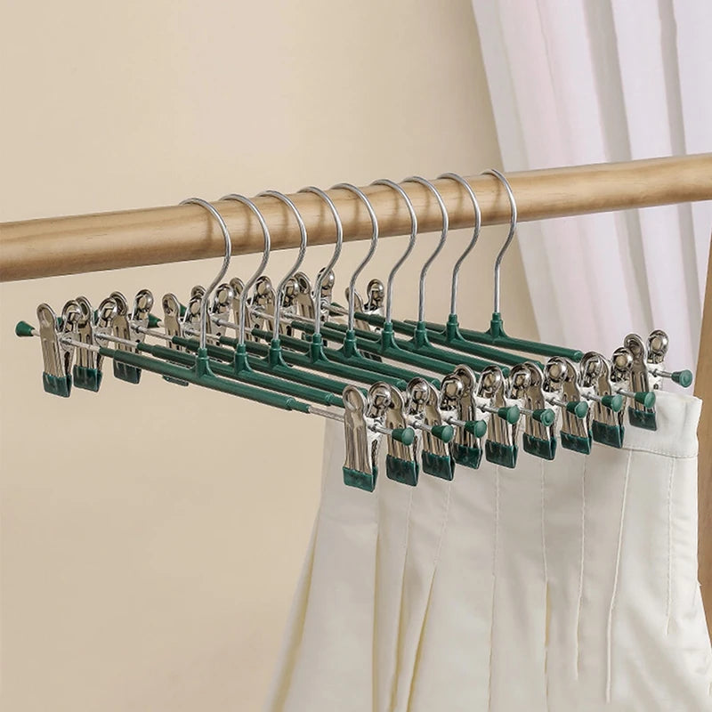 Metal Windproof Hanger Clothes Home Pants Coat Non-slip Drying Oasis Select Blackish Green