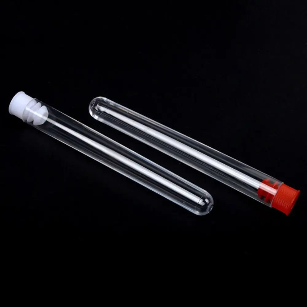 With Screw Cap Plastic Test Tubes Clear Transparent Laboratory Test Tubes Round Bottom Plastic Transparent Test Tubes School Lab Oasis Select