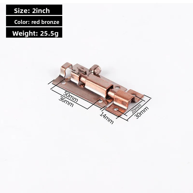 Black Door Lock Barrel Aluminum Alloy Door Lock Latch for Home Hardware Gate Safety Door Bolt Tower Window Catch Lock Silver Oasis Select 50mm 2
