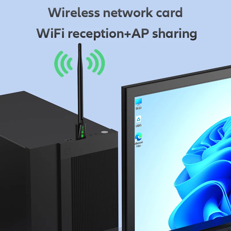 900Mbps WiFi6 Adapter Bluetooth 5.4 2.4G/5Ghz WiFi Dongle AX900 With Antenna Wireless Network Card Receiver WIN10/11 Driver Free Oasis Select
