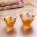 Heart Shaped Mug Double Wall Glass Cup Heat-Resisting Solid Color Wine Glasses Tea Mugs Milk Espresso Coffee Cup for Gift Oasis Select 180ml 180-240ml