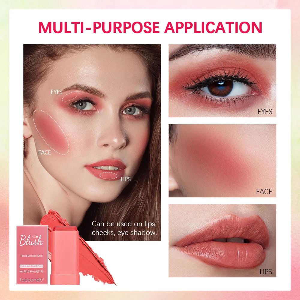 ibcccndc Multi-Use Blush Stick – Long-Lasting Creamy Blusher