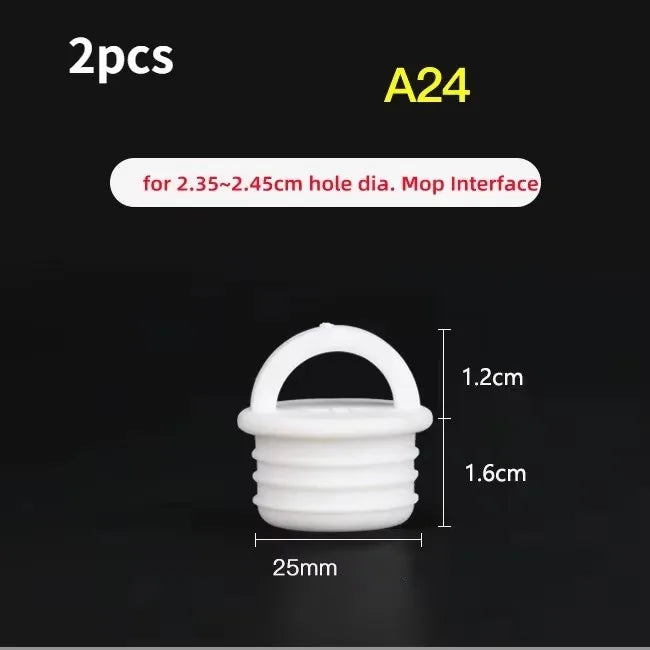 2pc White Mop Bucket Drain Stopper Round Bucket Scupper Drain Holes Plugs with handle Outfall Cover For Bathroom Kitchen Tools Oasis Select A24