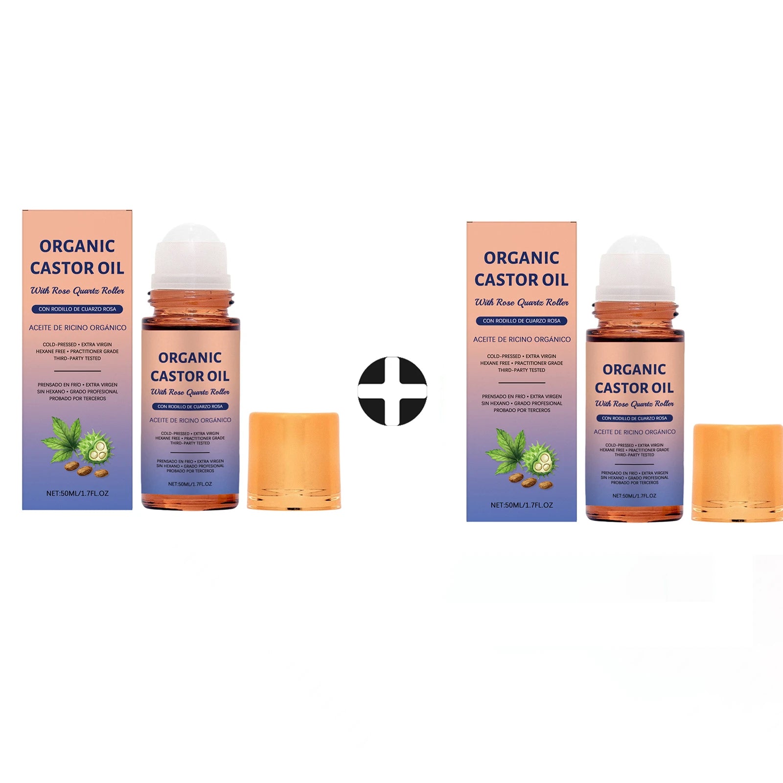 Castor Oil Roller Ball – Firming Brightening Moisturizing Body Oil Body Oil Roller Oasis Select 2 pcs X 50ml