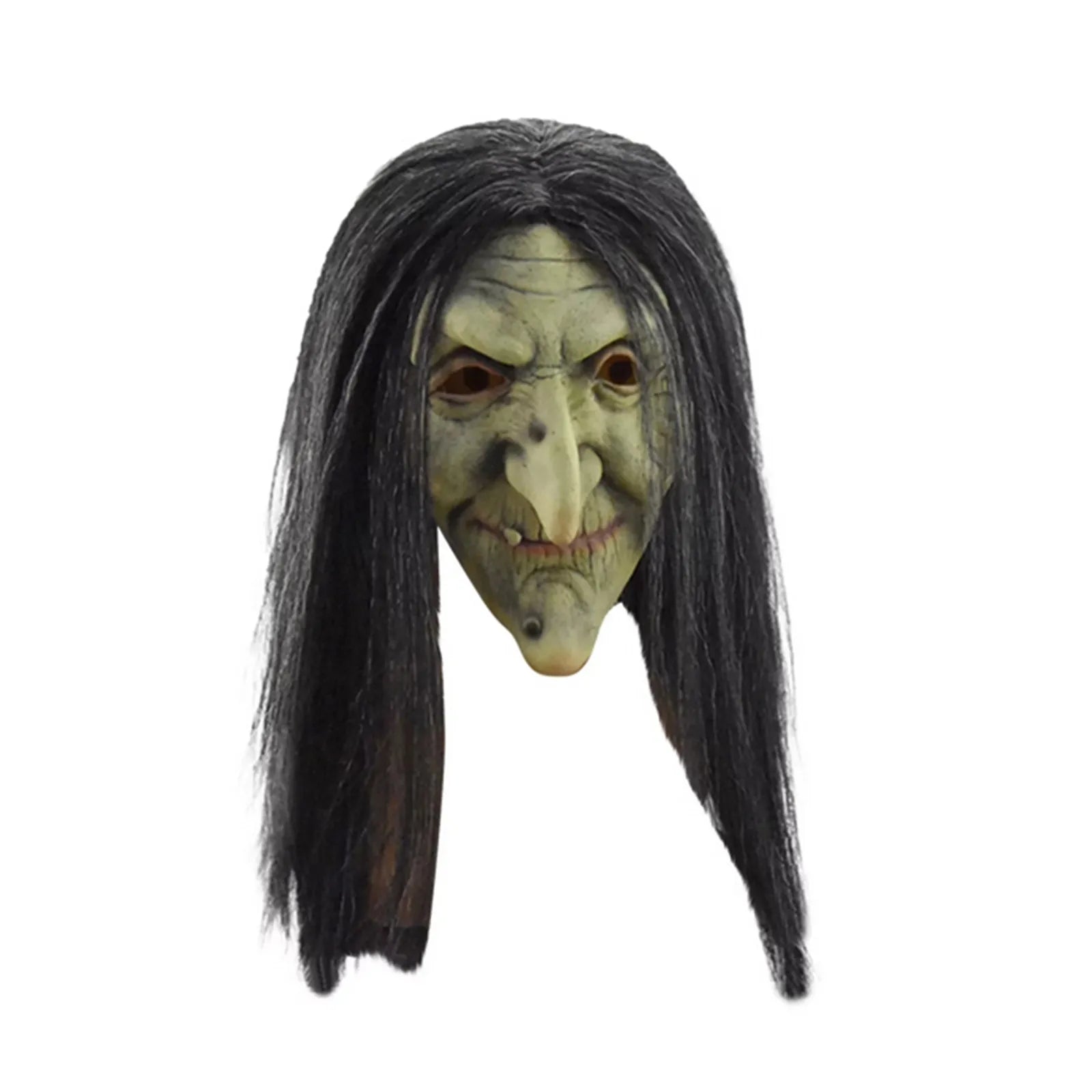 Scary Old Witch Latex Mask with Hair | Halloween Costume Halloween Costume Mask Oasis Select