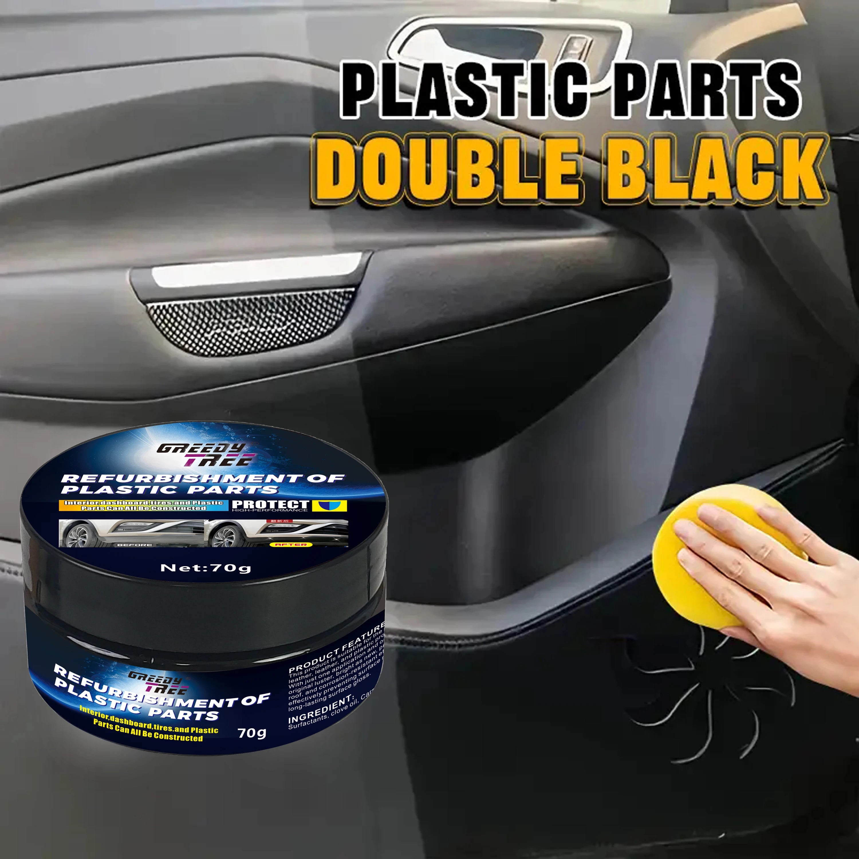 Car Interior Plastic Restorer Cream – Dashboard & Tire Renewal
